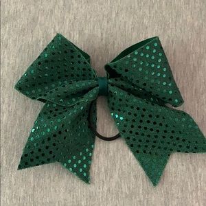 Green Sequin Cheer Bow